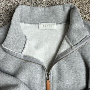 NWOT Olive Gray Women's Zip-Up Sweatshirt